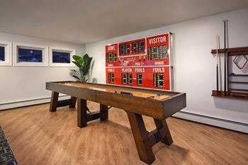 Shuffleboard In Clubhouse at Heritage at the River, Manchester, NH, 03102
